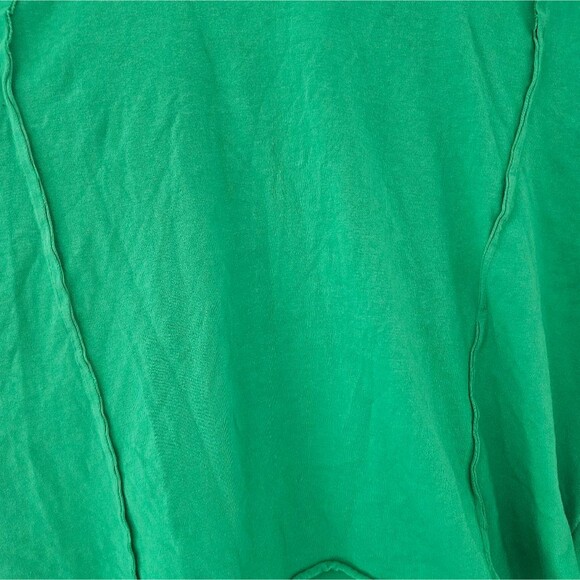 Green Layered High‑Low Raw‑Hem Tee Pullover Oversized Top Lagenlook Artsy Sz 1x - Picture 4 of 16